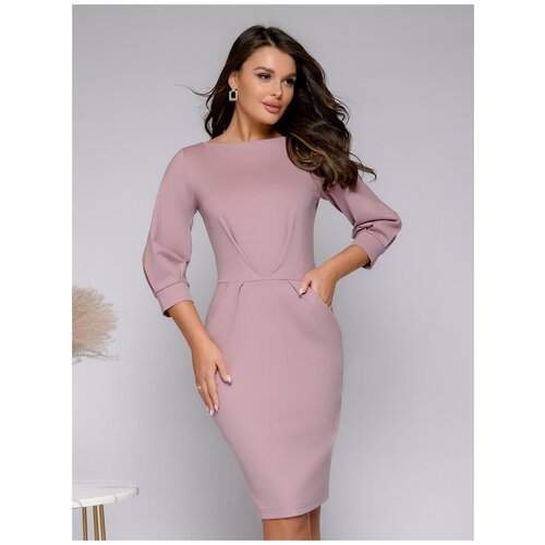 Платье 1001dress, повседневное, классическое, мини, размер 48, розовый