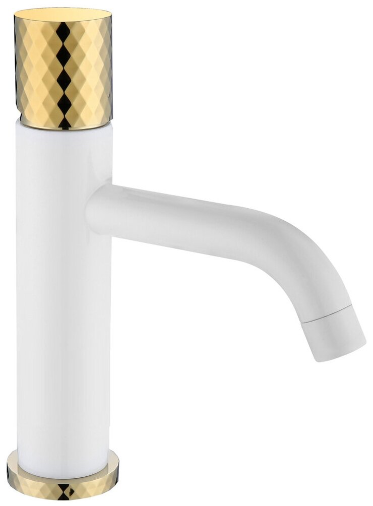 Смеситель Boheme Stick 121-WG для раковины, белый золото
