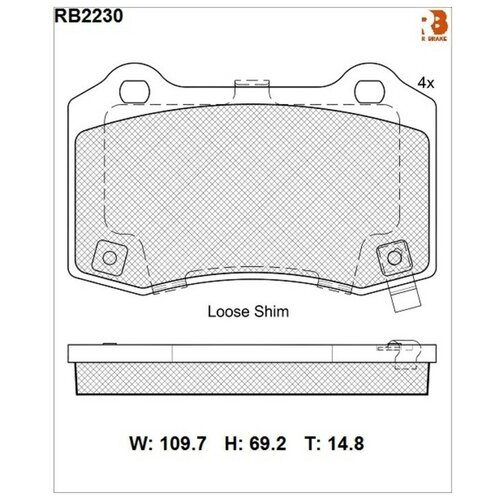 Дисковые Тормозные Колодки R Brake R BRAKE арт. RB2230