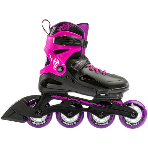 фото Детские роликовые коньки rollerblade fury g black/pink 2023 (33-36,5)