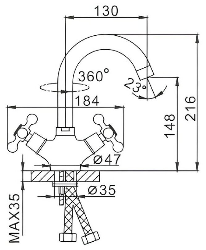 Смеситель для раковины (умывальника) Frap H19 F1319 серебристый - фотография № 19