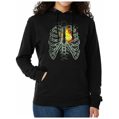 фото Толстовка dreamshirts кальцифер внутри женская черная 42 dream shirts