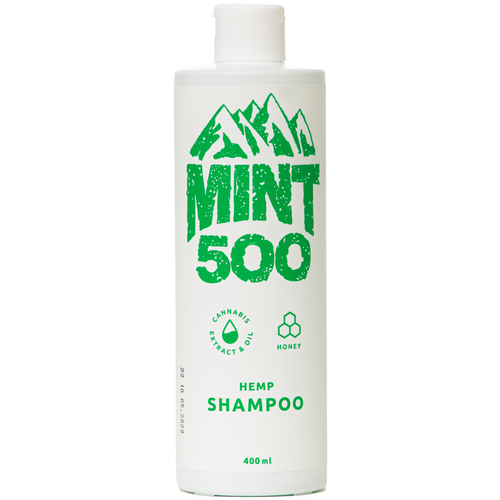 Mint500 Шампунь для волос с мёдом и маслом мяты, травяной, 400 мл