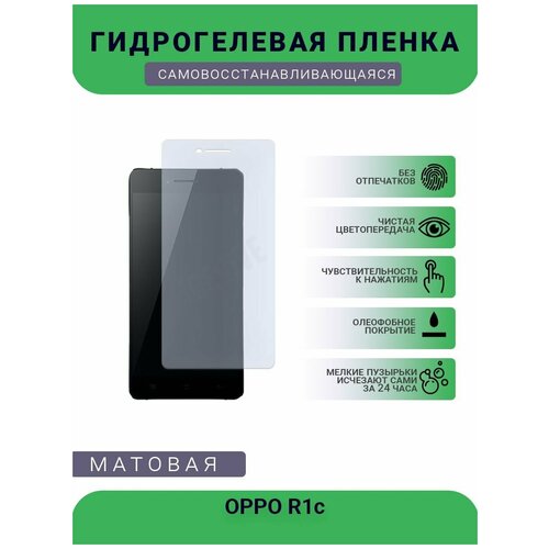 Гидрогелевая защитная пленка для телефона OPPO R1c, матовая, противоударная, гибкое стекло, на дисплей