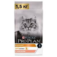 Сухой корм для кошек PRO PLAN Elegant для здоровья шерсти и кожи с лососем 1.5 кг