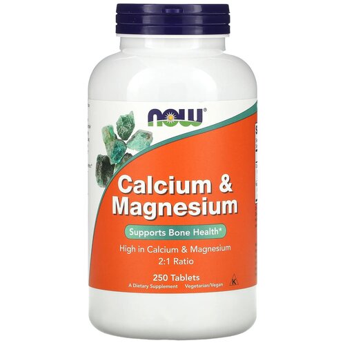 NOW Calcium  Magnesium (Кальций и магний) 250 таблеток