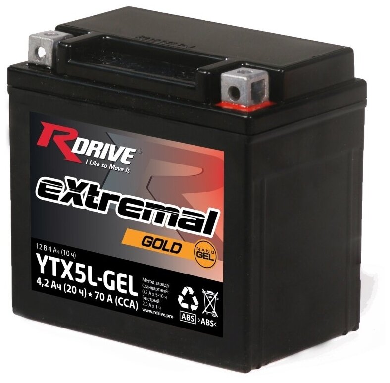 Аккумулятор RDrive eXtremal GOLD YTX5L-GEL