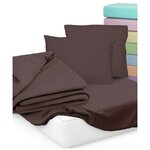 Пододеяльник Cleo На молнии, Трикотажный, 100% хлопок, Цвет коричневый, Шоколад - изображение