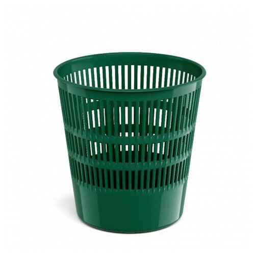 Корзина для бумаг и мусора ErichKrause Classic, 12 литров, пластик, сетчатая, зеленая