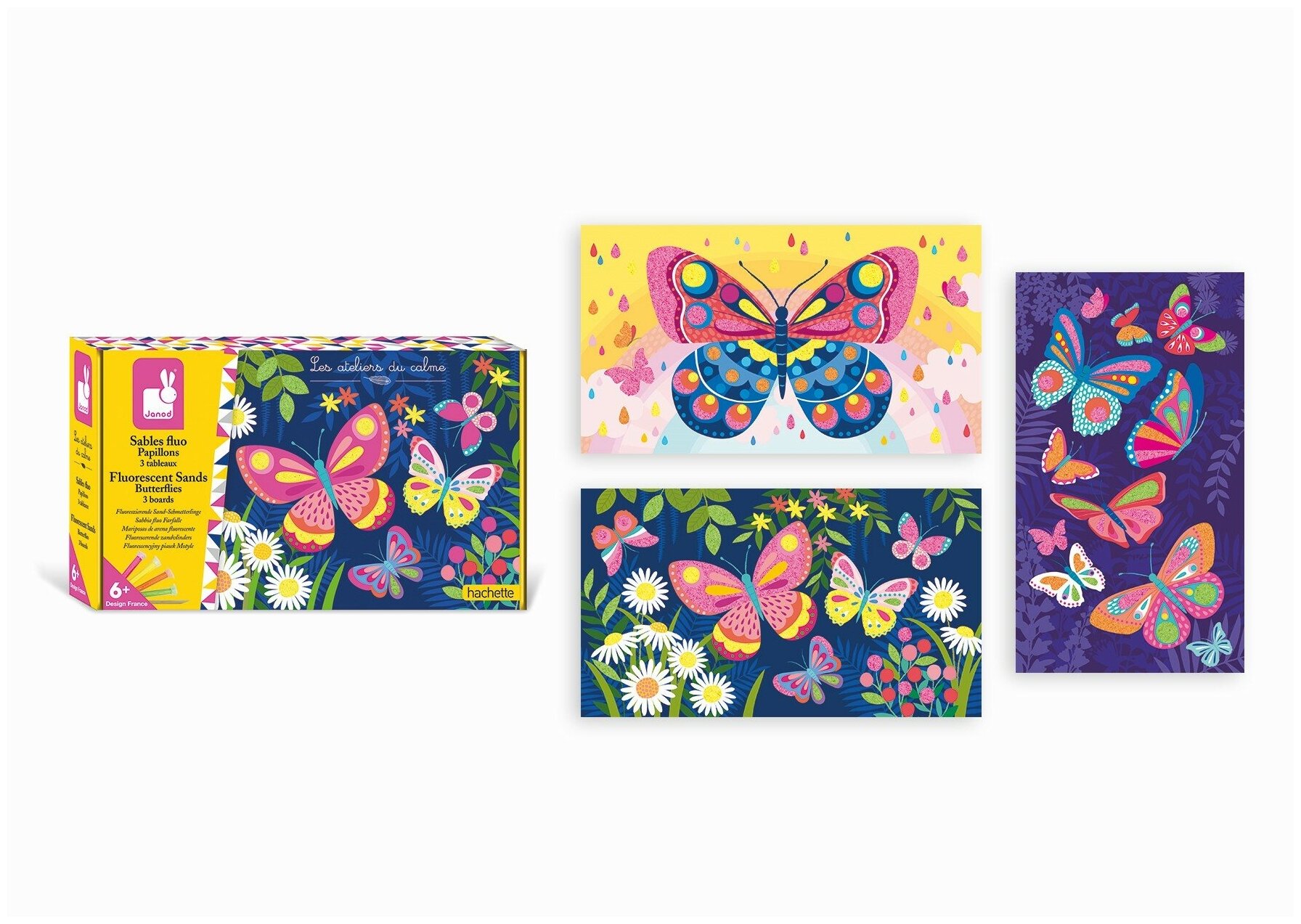 Набор для декорирования светящимся песком Janod Бабочки Hachette J07991 - фото №3