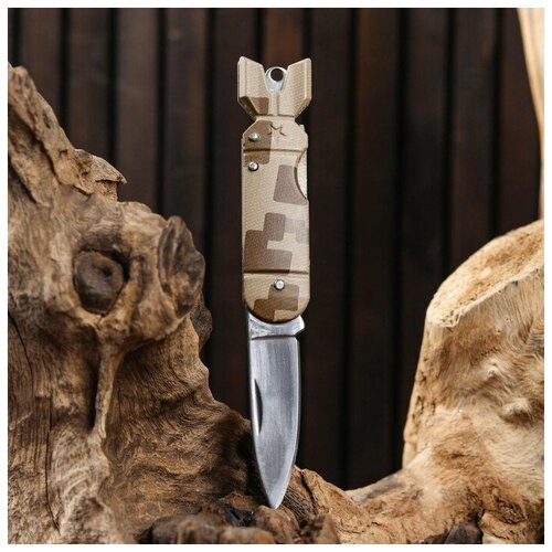 фото Нож складной теропром 5177875 "спецназ", зеленый, 11,8см, клинок 4,3см