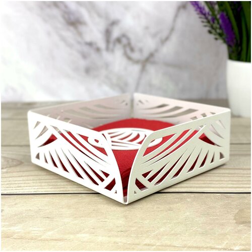 Салфетница кухонная на стол металлическая, органайзер для специй