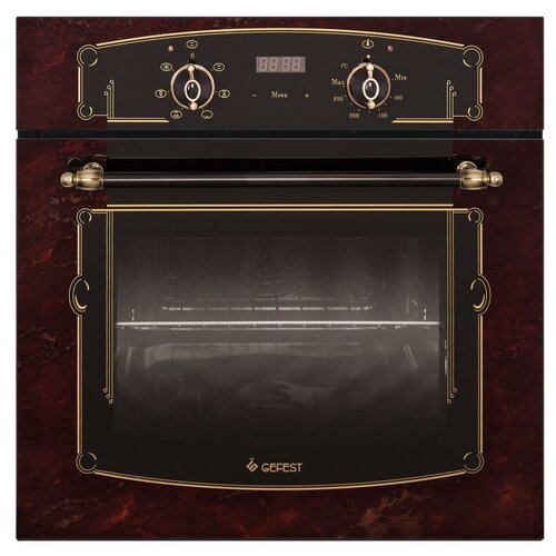 Духовой шкаф электрический GEFEST ЭДВ ДА 622-02 К55 рубиновый мрамор ретро стекло 2535200₽