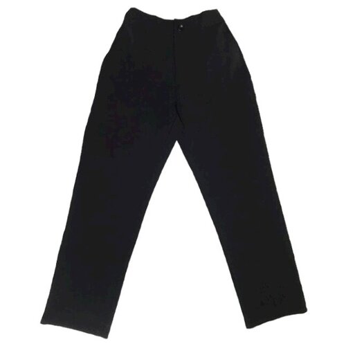 Школьные брюки , классический стиль, пояс на резинке, карманы, размер 152, черный