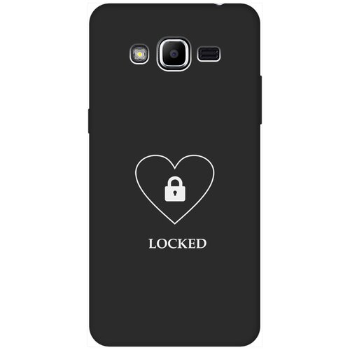 Матовый чехол Locked W для Samsung Galaxy J2 Prime / Самсунг Джей 2 Прайм с 3D эффектом черный матовый чехол volleyball w для samsung galaxy j2 prime самсунг джей 2 прайм с 3d эффектом черный