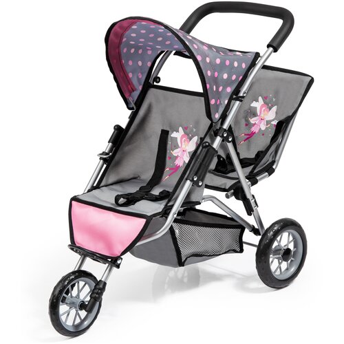 Детская Коляска для двух кукол Bayer Twin Dolls pram DUO 39166AA коляска для двух кукол twin tandem bayer серо розовая 26508aa