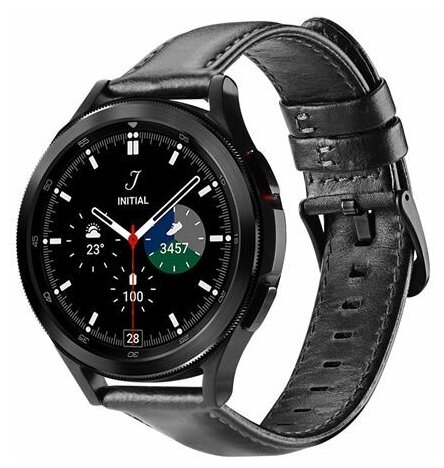 Кожаный ремешок DUX DUCIS для Samsung Galaxy Watch, Business Version, 20мм, черный