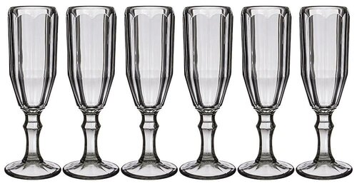 Набор бокалов для шампанского рока 6шт серия muza color 150 мл Lefard (138685)