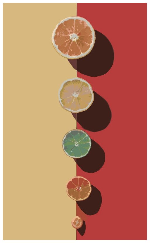 Картина по номерам Цитрусы / фрукты / холст на подрамнике