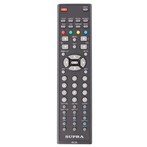 Пульт дистанционного управления для SUPRA RC14b чёрный tv+dvd (= RC13b/ RC2b /RC16bчёрный /RC13A белый ) /orig./