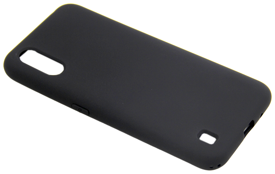 Чехол Silicone Cover без логотипа для Samsung Galaxy A01 Черный