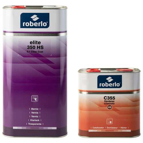 ROBERLO Лак акриловый 2К ELITE 350HS + Отвердитель С355 (5+2,5)л