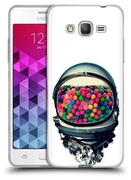 Чехол задняя-панель-накладка-бампер MyPads шлем космонавта для Samsung Galaxy Grand Prime/Prime VE Duos SM-G530 противоударный