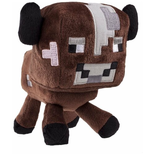 мягкие игрушки minecraft baby cow 18 см Мягкая игрушка Jazwares Minecraft Baby cow коричневый, 18 см, коричневый