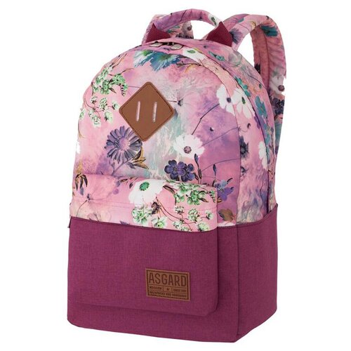 Молодёжный рюкзак Asgard - Р-5333Д - ЦветыПастель лилово-розовый - БордоП