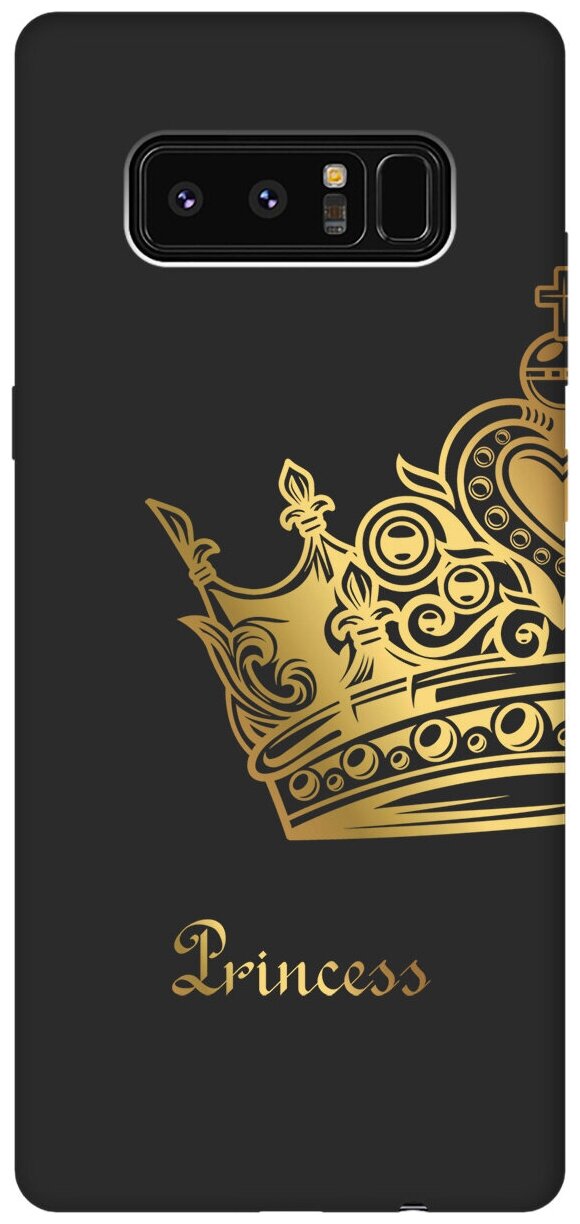 Матовый чехол True Princess для Samsung Galaxy Note 8 / Самсунг Ноут 8 с 3D эффектом черный