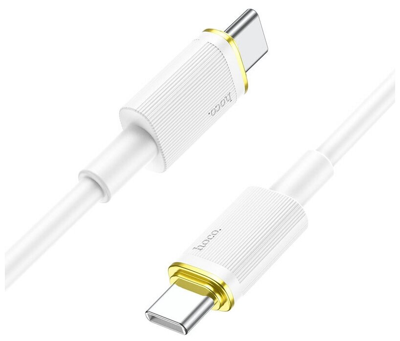 фото Кабель Type-C на Type-C, HOCO, U109, 100W, 1.2м, белый