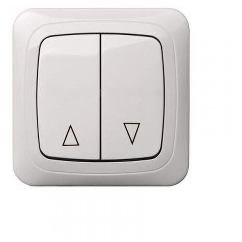 Выключатель клавишный Alutech KU/1 с рамкой KU/B для рольствен и жалюзи