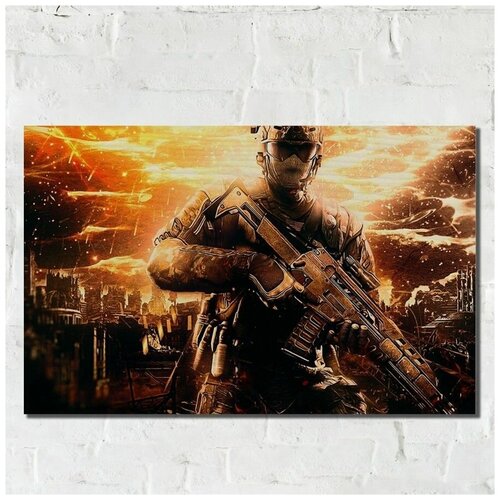 Картина из дерева ОСП с рисунком ОСП игра Call Of Duty Black Ops 2 - 11468