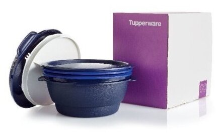 Кастрюля-пароварка для СВЧ 3л Tupperware Готовим три блюда одновременно. Все крупы, овощи, мясо, рыбу, десерты, тесто на пару