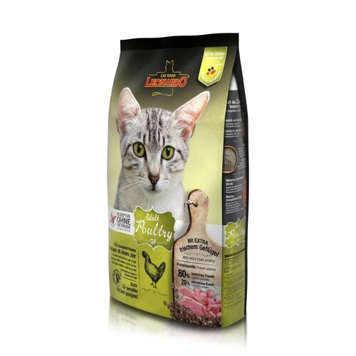 Сухой беззерновой корм Leonardo Adult Poultry GF для кошек - 7.5 кг - Вес 7.5 кг