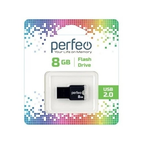 USB Флеш-накопитель USB накопитель Perfeo 8GB M01 Black