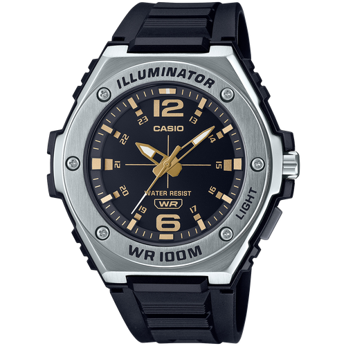 Наручные часы CASIO Collection MWA-100H-1A2, черный, серебряный наручные часы casio mwa 100h 2avef