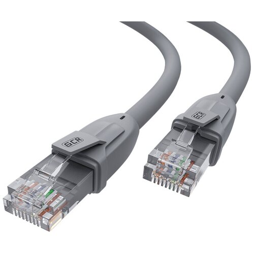 GREENСONNECT GCR Патч-корд прямой 1.0m UTP кат.6, серый, 24 AWG, литой, ethernet high speed, RJ45, T568B