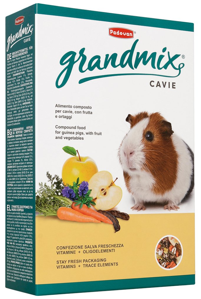 Padovan Grandmix cavie корм для морских свинок с витамином С комплексный основной - 850 г