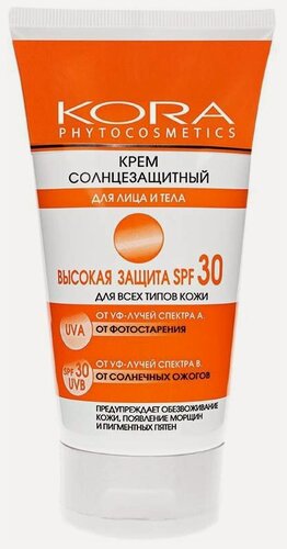 Изображение товара Кора Крем солнцезащитный SPF 30 для лица и тела 150 мл