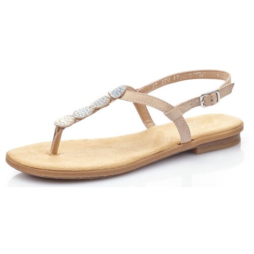 фото Сандалии rieker женские летние, размер 38, цвет розовый, артикул 64211-31