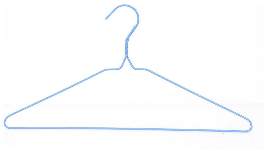 Вешалка-плечики для одежды Аквадекор, стальная, 41 см, голубая
