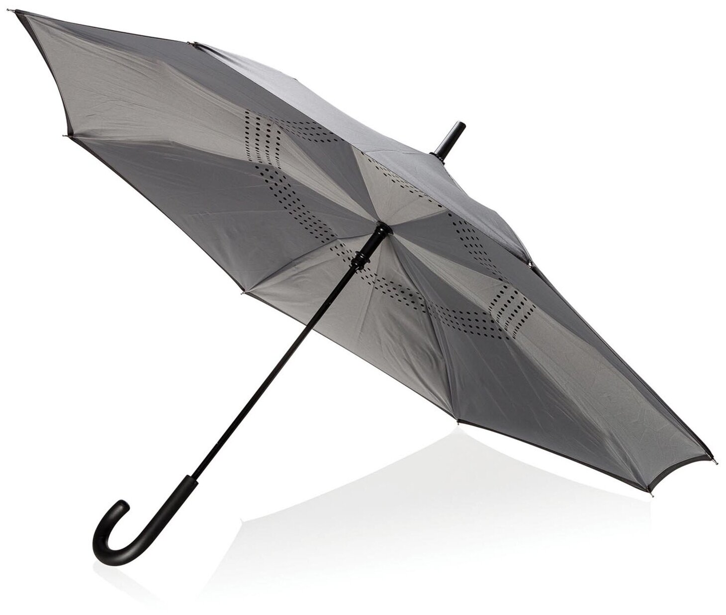 Механический двусторонний зонт, d115 см, серый