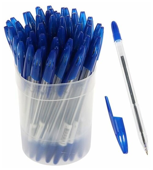 Ручка шариковая «Стамм» 555, узел 0.7 мм, чернила синие на масляной основе, стержень 140 мм