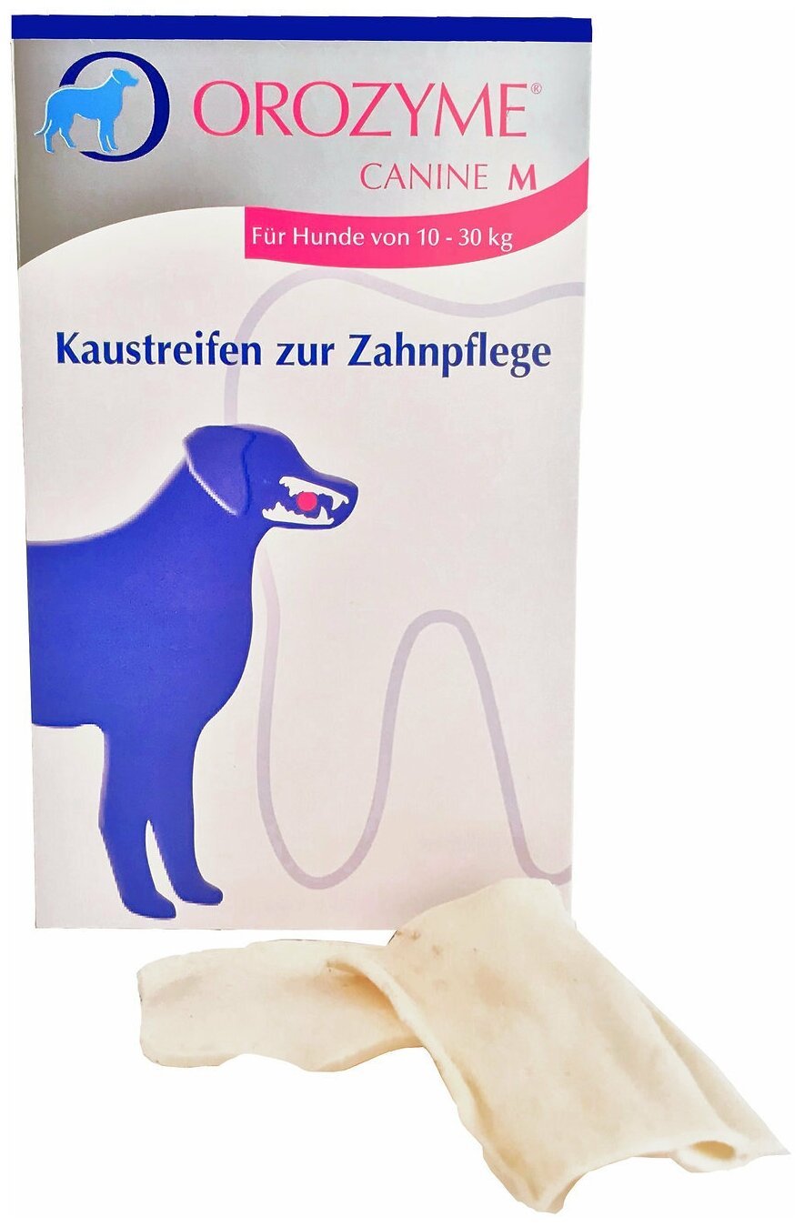 Жевательные полоски Orozyme Kaustreifen M для собак от 10кг до 30кг, 141 гр