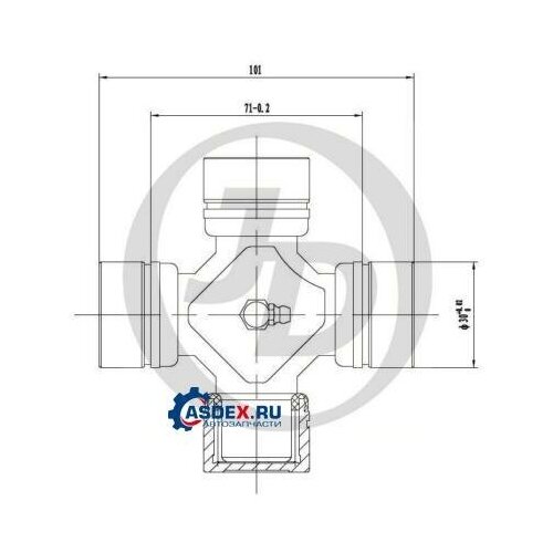 JUST DRIVE JTU0034 Крестовина 71.2(101)x30.00 GUM99