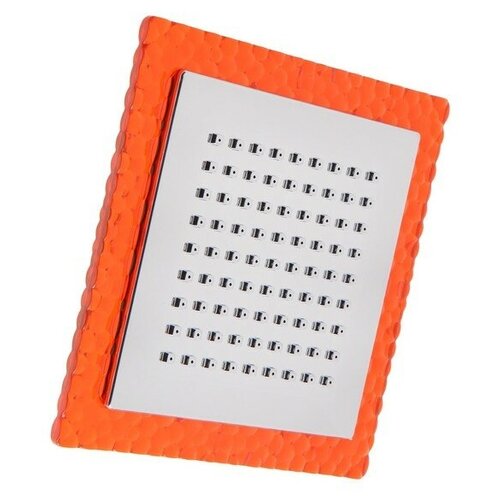 Лейка стационарная, квадратная Z0152, 15 х15 см, 1 режим, пластик, цвет оранжевый/хром