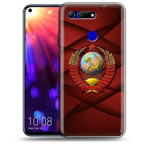 Дизайнерский силиконовый чехол для Хонор Вью 20 / Huawei Honor View 20 Герб СССР
