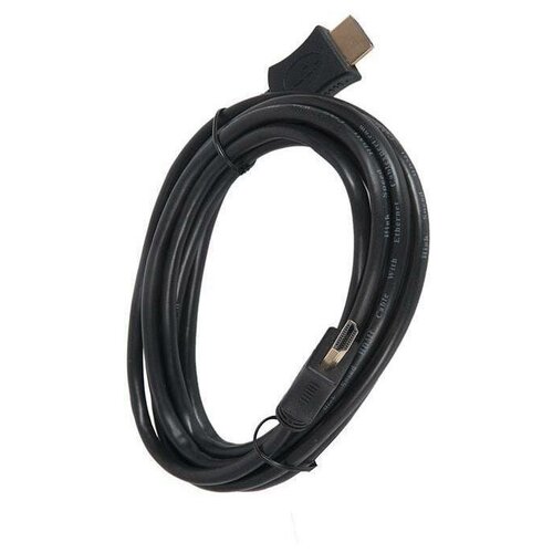 Кабель HDMI Gembird/Cablexpert, 3.0м, v1.4, 19M/19M, серия Lihgt, черный, позол. разъемы, экран, пакет, CC-HDMI4L-10 кабель gembird кабель hdmi gembird cablexpert cc hdmi4 15m позолоченные контакты 15м