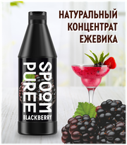 Натуральный концентрат SPOOM PUREE Ежевика 1 кг (основа для приготовления напитков и десертов)